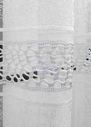 Короткий тюль VR-Textil 1941т Жаккард Белый 300х200 см (42-0915) Киев