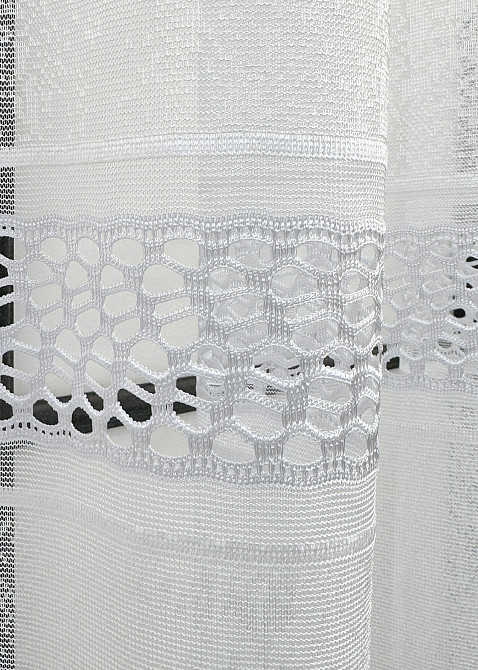 Короткий тюль VR-Textil 1941т Жаккард Белый 300х200 см (42-0915) Киев - изображение 6