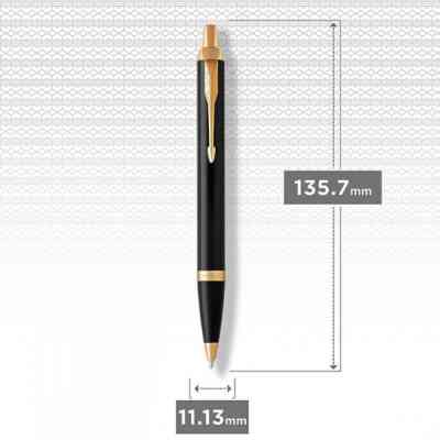 Ручка шариковая Parker IM 17 UKRAINE Black GT BP Трезубец из колосков (22032_T059y) Винница