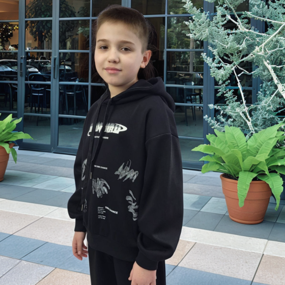 Детский спортивный костюм оверсайз двунитка для мальчика подростка на 9,10,11,12 лет Николаев