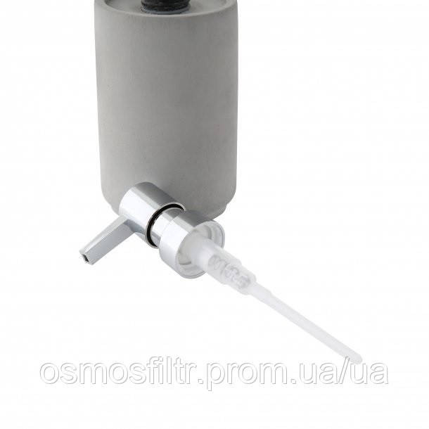 Дозатор для рідкого мила Axentia Турин сірий бетон 8.5x8.5x17 см (126714) Київ - фото 2