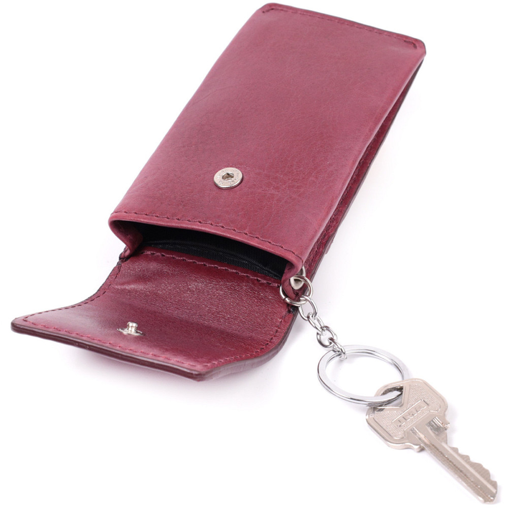 Ключниця для жінок у вигляді футляра з натуральної шкіри GRANDE PELLE 22572 Бордовий Київ - фото 6