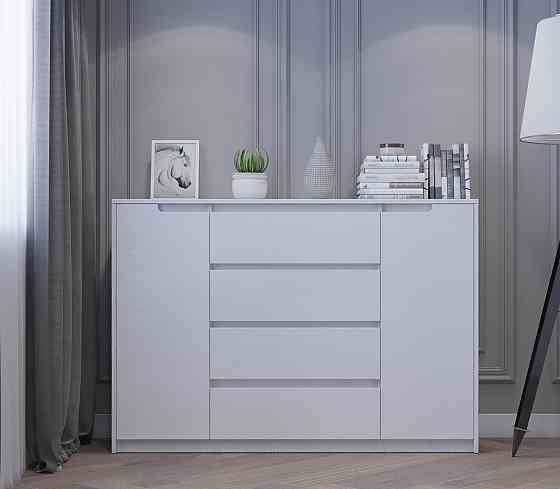 Большой комод для дома Эверест Микс-3 (телескопы) 140х38х97 нимфея альба (белый) (DTM-2467) Львов