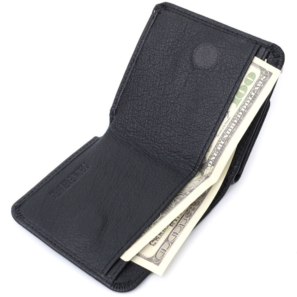 Женский кожаный кошелек для карт купюр и монет ST Leather 22690 Черный Киев - изображение 18