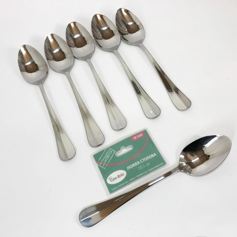 Набір столових ложок Con Brio CB-3209 20 см 6 шт OW-62 Івано-Франківськ - фото 6
