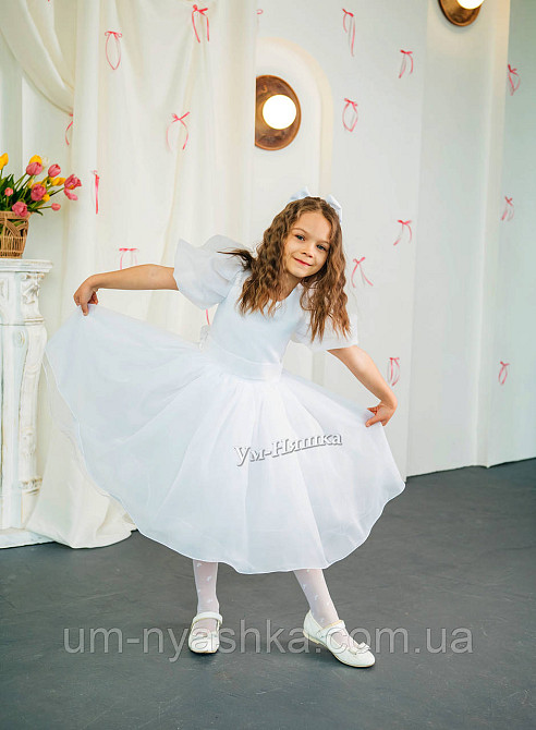 Святкова пишна біла сукня для дівчинки Кривий Ріг - фото 12