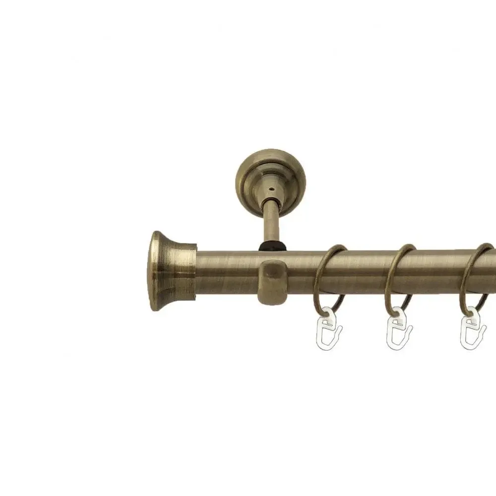 Карниз Orvit Дуо металевий однорядний відкритий Антик 25 мм 160 см (4223962) Львів - фото 1