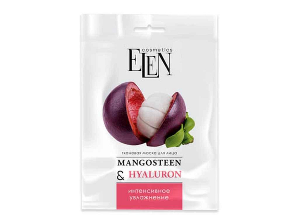 Маска для обличчя 25мл тканинна MangosteenHyaluronic Acid ТМ ELEN cosmetics Киев - изображение 1