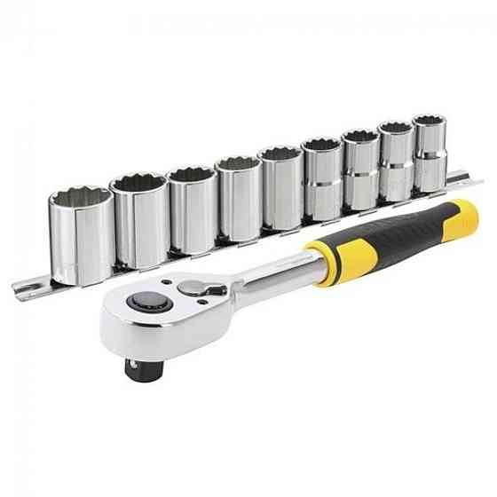 Тріщатка з головками STANLEY : квадрвт 1/2 ", 72 Зубці. крок 5* + 9 торц. гол. [10 од.] Одеса