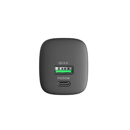 Зарядний пристрій мережевий USB/Type-C 30W чорний Havit HV-UC30 Black Житомир - фото 2