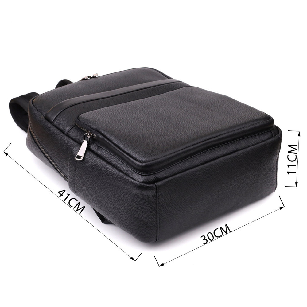 Чоловічий рюкзак з натуральної шкіри Vintage 23052 Чорний Київ - фото 3