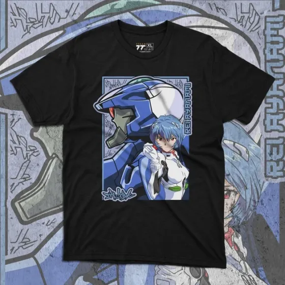 Футболка чоловіча з  принтом Evangalion Рей Аянамі 5 Розмір 48 Anime0945 Дніпро