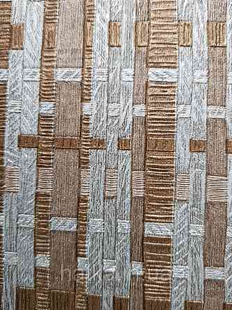 Обои виниловые на флизелине AdaWall Beta1.06х10 полосы под соломку коричневые серые золотистые 1105-5 Киев