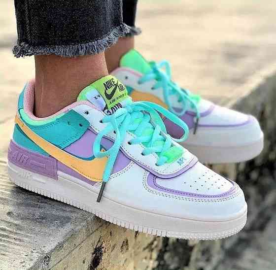 Кросівки Nike Force Білі Жіночі Шкіряні Форси Shadow Різнобарвні Найк (розміри: 36,37,38,39,40) Відео Огляд — 2 Дніпро