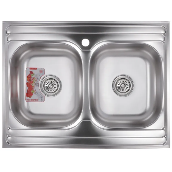 Кухонна мийка Zerix Z8060B-08-180MD Double мікродекор (ZS0611) Харків