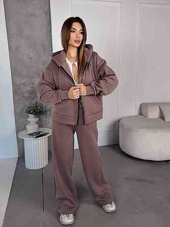 Женский теплый костюм с широкими штанами Одесса