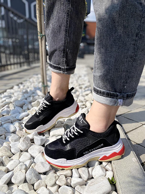 No brend Кросівки жіночі H1020 чорні (весна-осінь, еко-замша) (1576) лише 36р. Коломия - фото 3