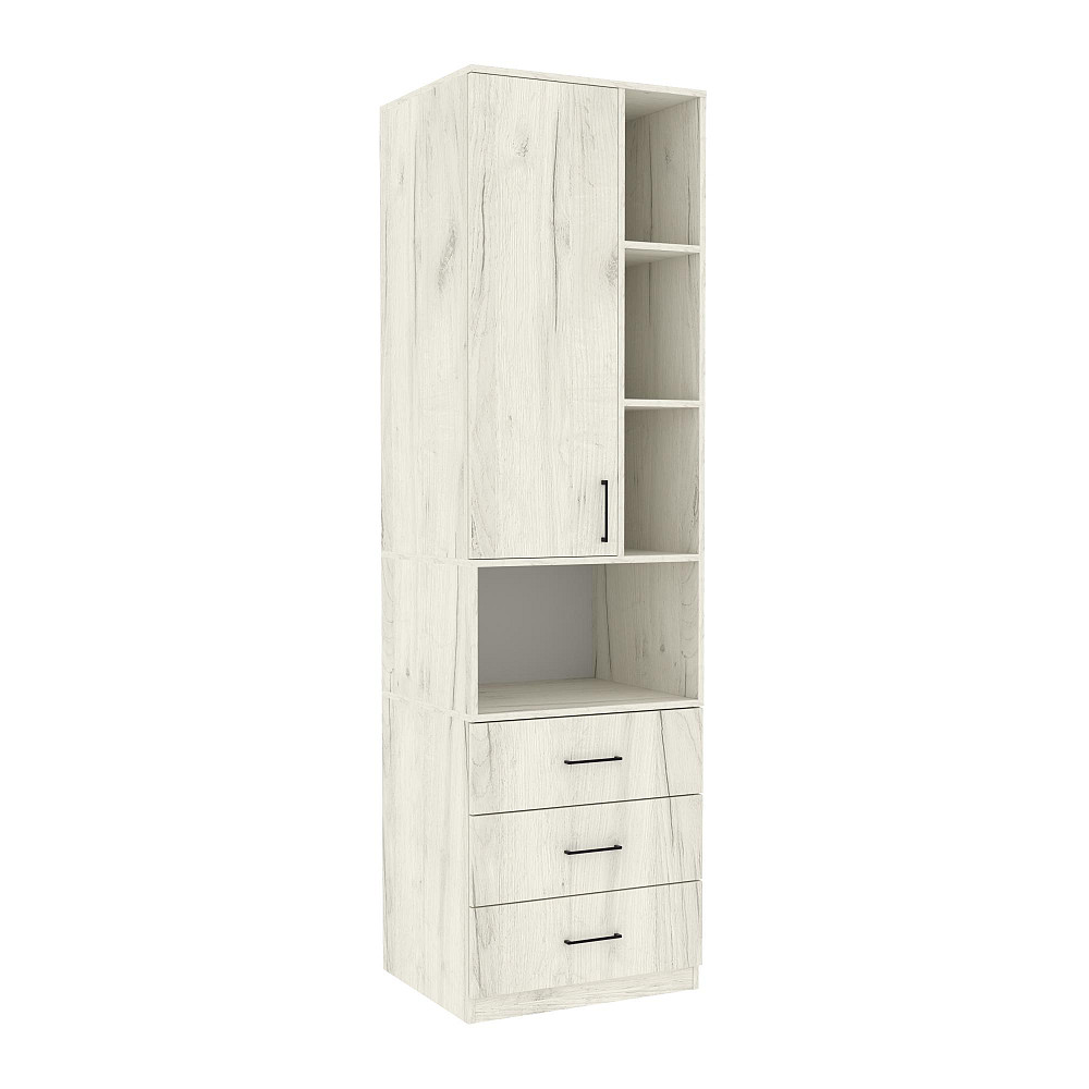 Шафа для одягу Tetris Т-4, Дуб Крафт Білий, 600/520/2100 Львів - фото 1