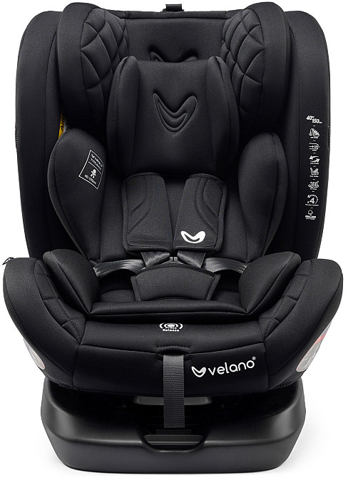 Автокресло Velano Aura 360° i-Size от 0 до 12 лет (40–150 см) Isofix (Черный) Киев - изображение 2