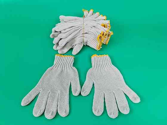 Господарські рукавички щільні Х/Б білі Китай (10 пар) Харків