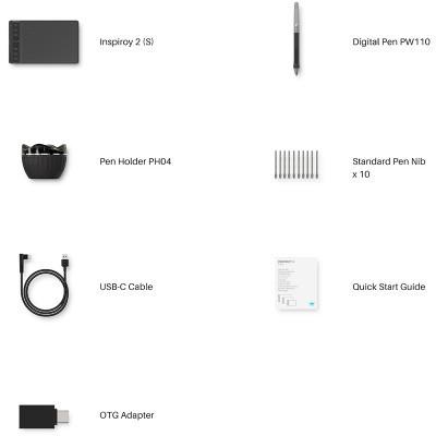 Графический планшет Huion Inspiroy 2 S (H641P) Винница - изображение 3