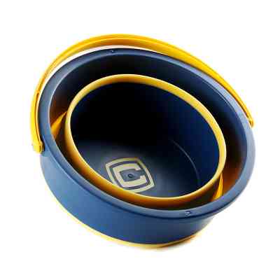 Ведро складное СИЛА силіконове 4,6 л orange-black (961001) Винница