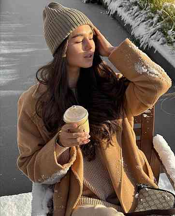 Стильное женское утепленное пальто длина макси кашемир Карамельный Одесса