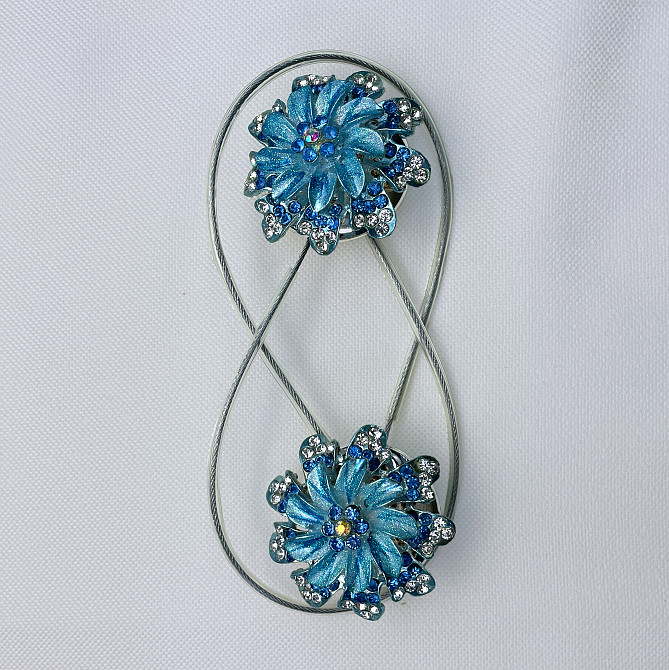 Магніти для штор та гардин "Flowers" набір 2 шт Блакитний (81-192) Київ - фото 6