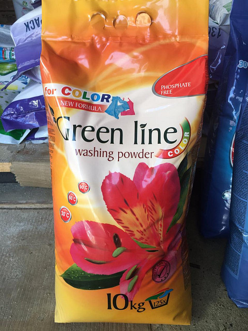 Пральний порошок🌿 Green Line порошок 10 кг 🧺 Gentle | Color | Strong 💧 Фосфат-Free ✅ Супер економія Киев - изображение 6