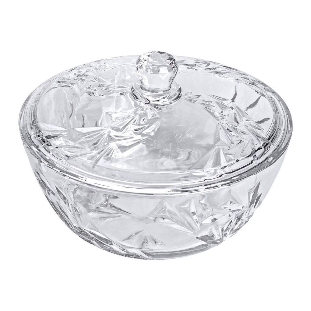 Скляна салатниця з кришкою 24 см Київ - фото 2