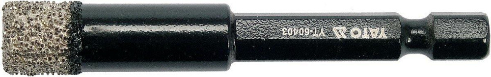 Свердло з алмазним пругом YATO, Ø= 10 мм, l= 65/10 мм, з 6-гран. шпинделем- 1/4" [50/200] Одеса - фото 1