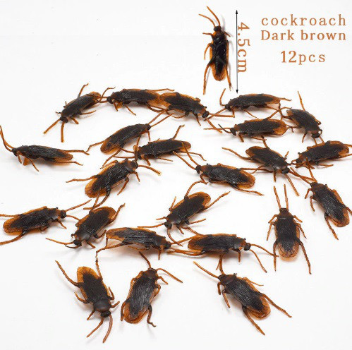 Искусственные тараканы 10 штук 14 на 45 мм коричневый Киев - изображение 3