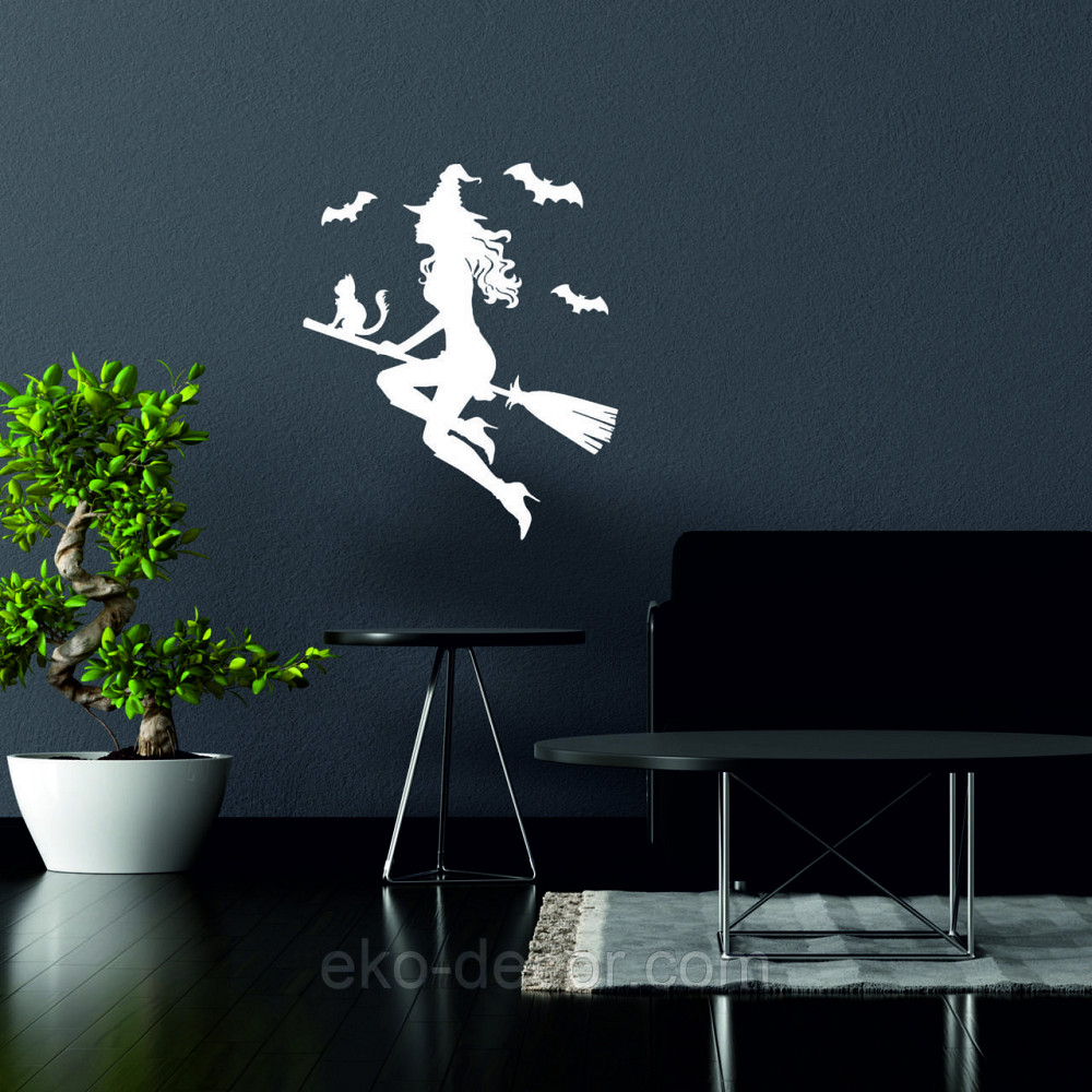 Декоративное настенное Панно «Ведьма», Декор на стену 50*41 см, Белый Киев - изображение 2