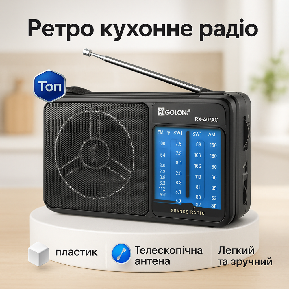 Радиоприемник GOLON RX-A07 на батарейках и от сети CN-35 Львов - изображение 15