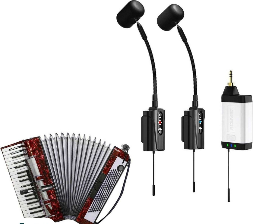 Радіосистема подвійний мікрофон для акордеона баяна ACEMIC Q2/AT-5 Харків - фото 3