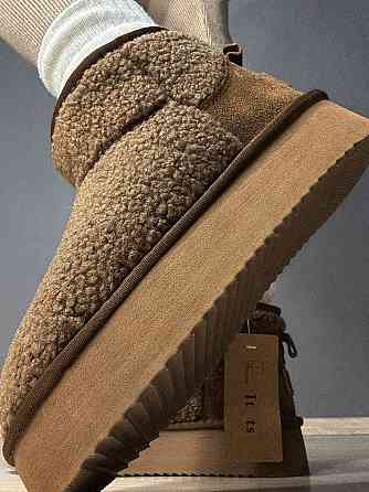 Угги женские Itts 1707-2 с мехом тедди на платформе коричневые, 39, 24,5 см Киев