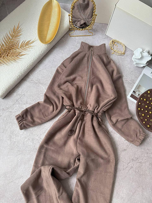 Женский теплый повседневный комбинезон из двухстороннего флиса Мокко, 42/46 Одесса - изображение 5