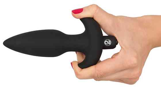 Анальна пробка - Black Velvet Vibrating Plug Medium Sex Aura Київ