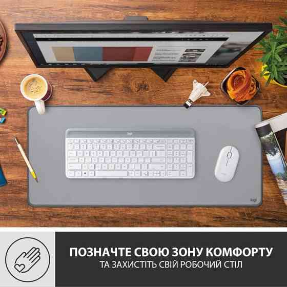 Килимок для мишi Logitech Desk Mat Studio Series Mid Grey (956-000052) (6794336) Киев