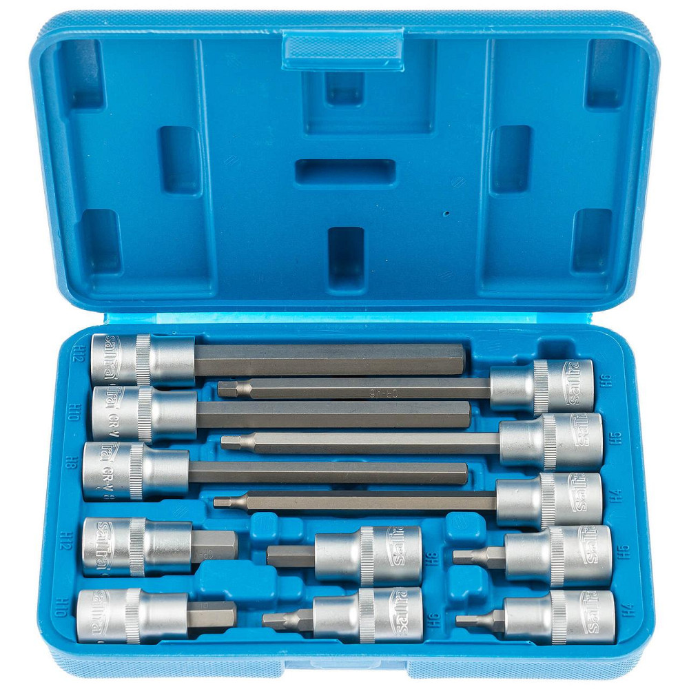 Набір ключів HEX з насадками 1/2"-12 предметів SATRA S-SH1212L Чернігів - фото 1