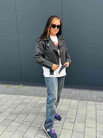 Женская куртка косуха кашемир Серый M Харьков