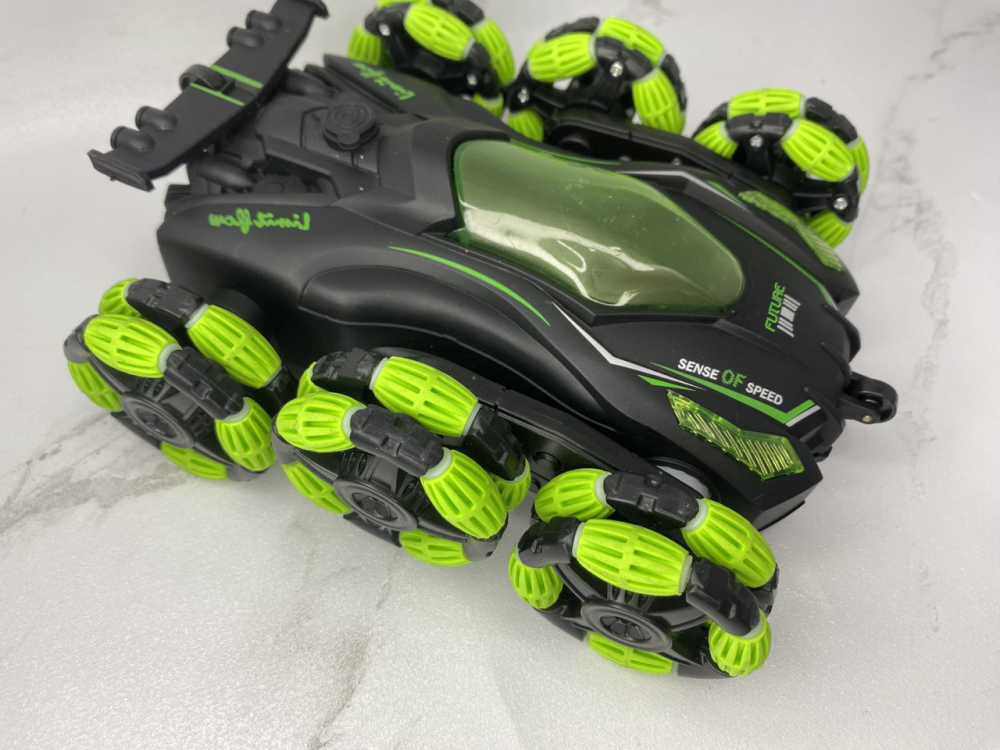 Б/В Трюкова машинка-перевертень Stunt Spray Truck PRO 6WD 1:18, 2.4 GHz, обертання 360°, LED, парогенератор, акумулятор, зелена Київ - фото 8