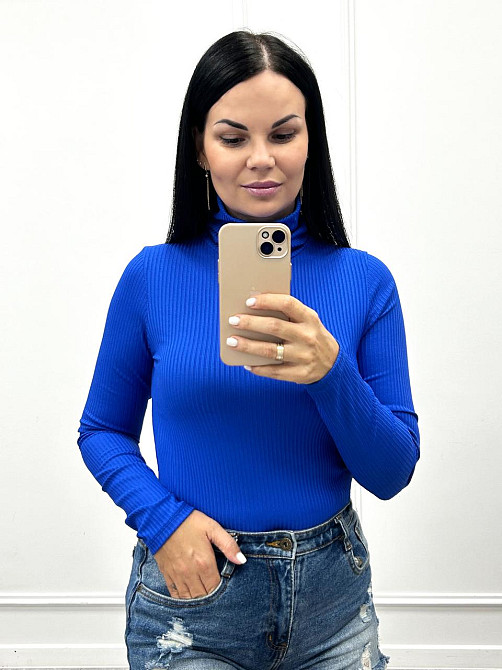 Жіночий гольф в рубчик "Made" оптом | Батал Електрик, 50-52 Київ - фото 4