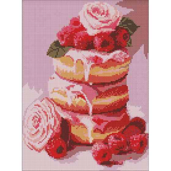 Алмазна мозаїка "Рожеві панкейки" ©art_selena_ua AMO20179, 30х40 см Вінниця