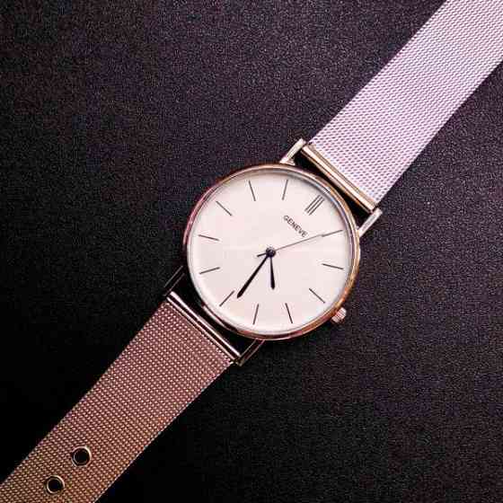 Годинник жіночий наручний Geneva Steel Silver Miss Flower (2 ремінці) Вінниця