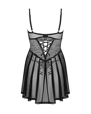 Еротичний комплект Obsessive Chemeris babydoll & thong M/L, пеньюар та стрінги Sex Aura Київ