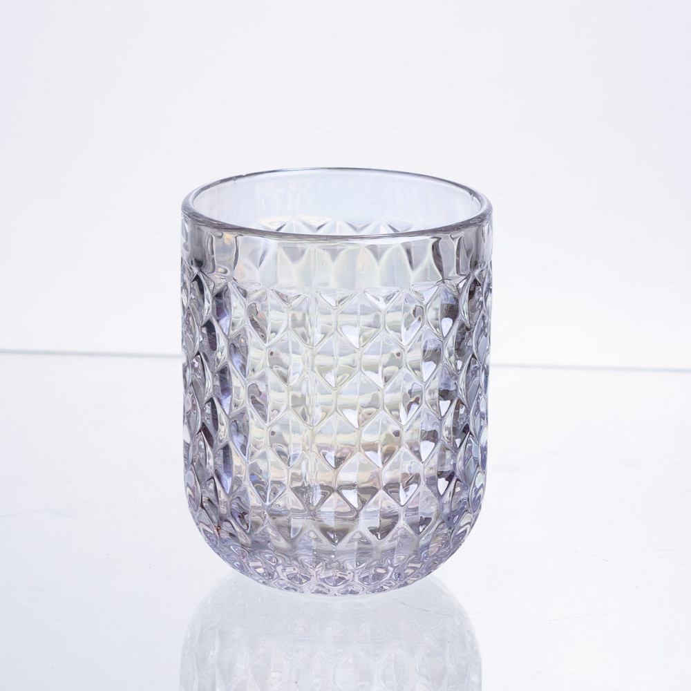 Набір склянок 6 штук по 250 мл із товстогого скла рельєфні rainbow HP-19-256 Коломыя - изображение 1