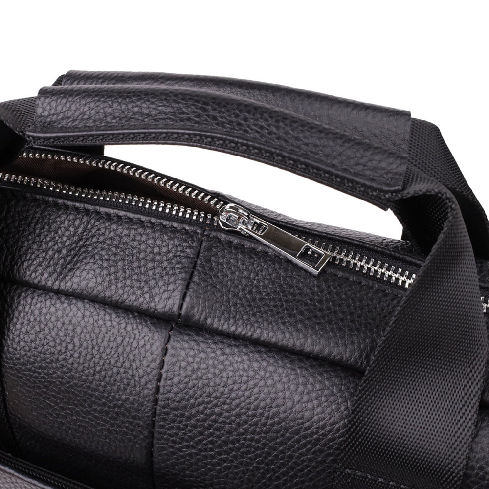 Діловий портфель для чоловіків із натуральної шкіри Vintage 23039 Чорний Київ - фото 5