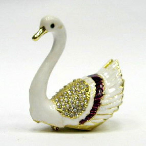 Скринька металева зі стразами Лебідь Київ - фото 1