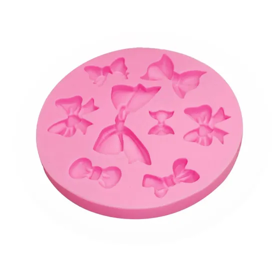 Силиконовый молд Бантики 88 мм розовый Киев